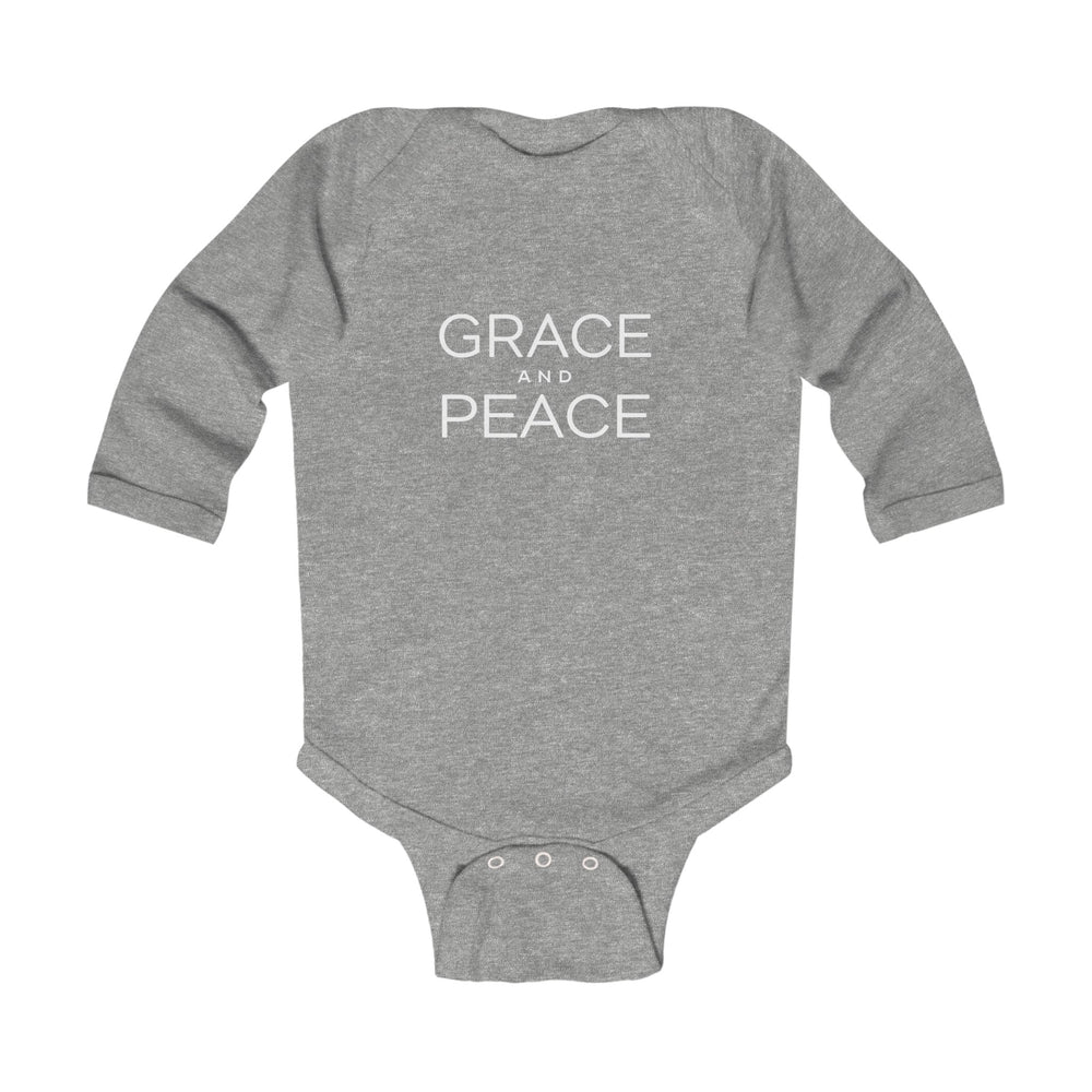 Grace and Peace Infant Long Sleeve Bodysuit Kids clothes Heather NB (0-3M) 