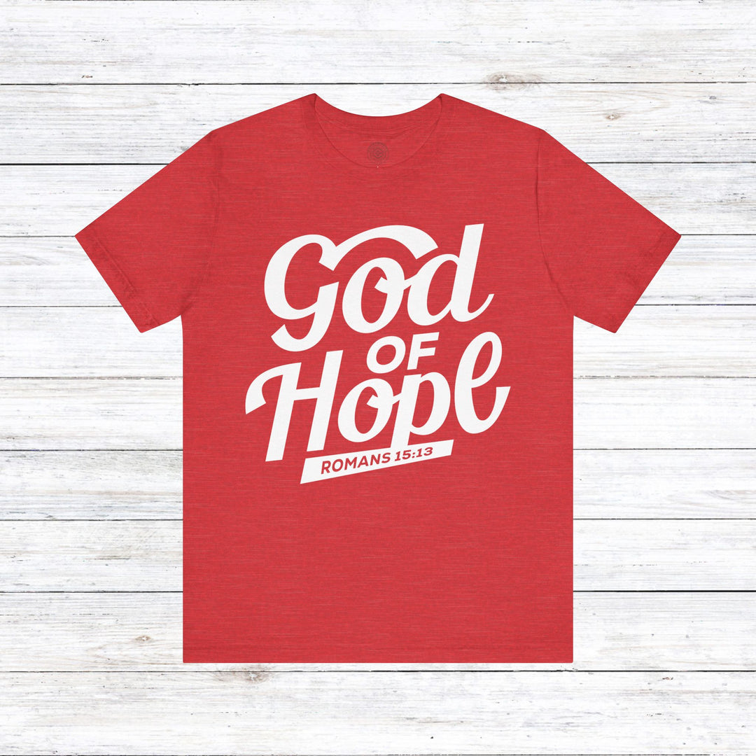 God of Hope  Unisex T-Shirt T-Shirt Heather Red S 