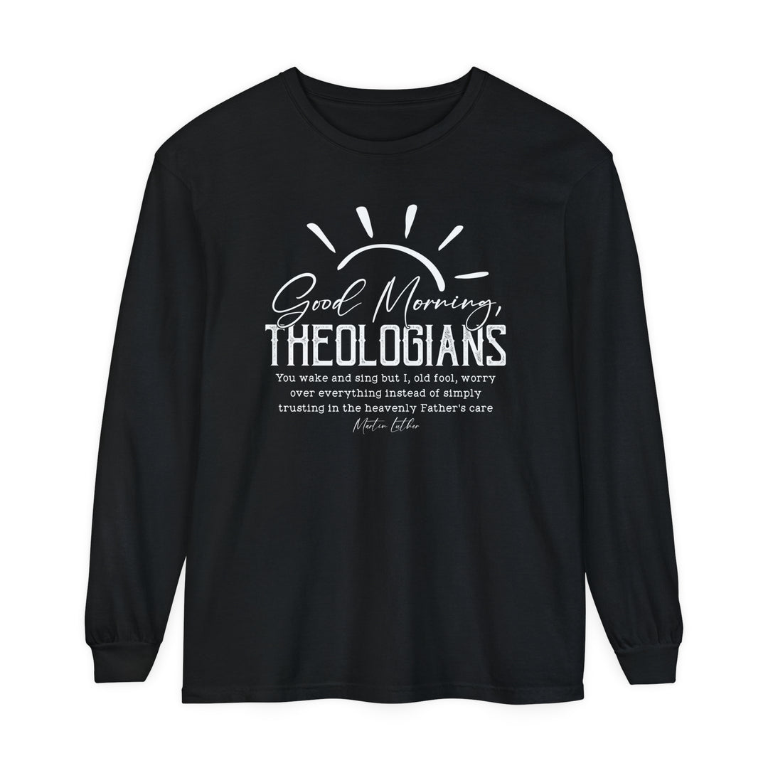 Good Morning Theologians Long Sleeve Shirt Long-sleeve Black S 