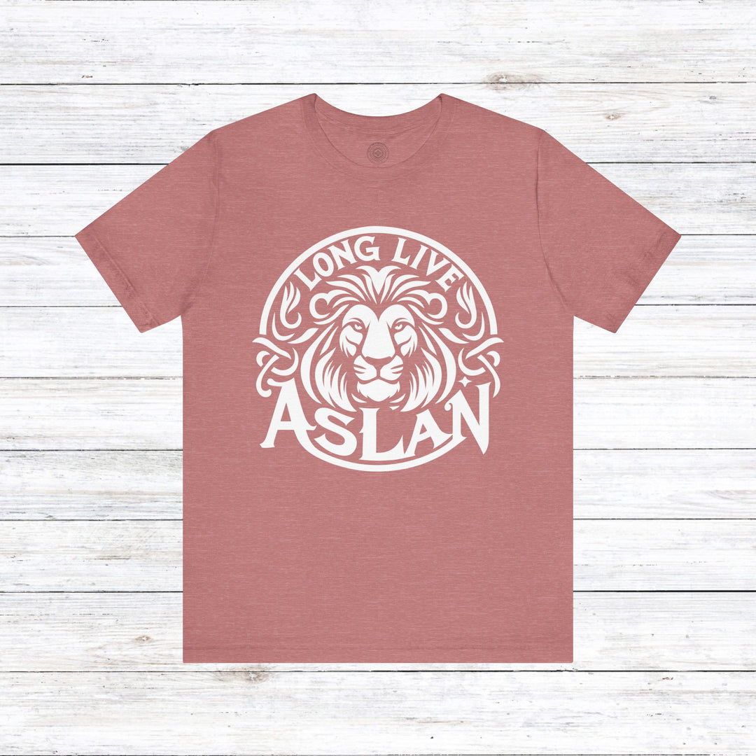 Long Live Aslan Unisex T-Shirt T-Shirt Heather Mauve S 