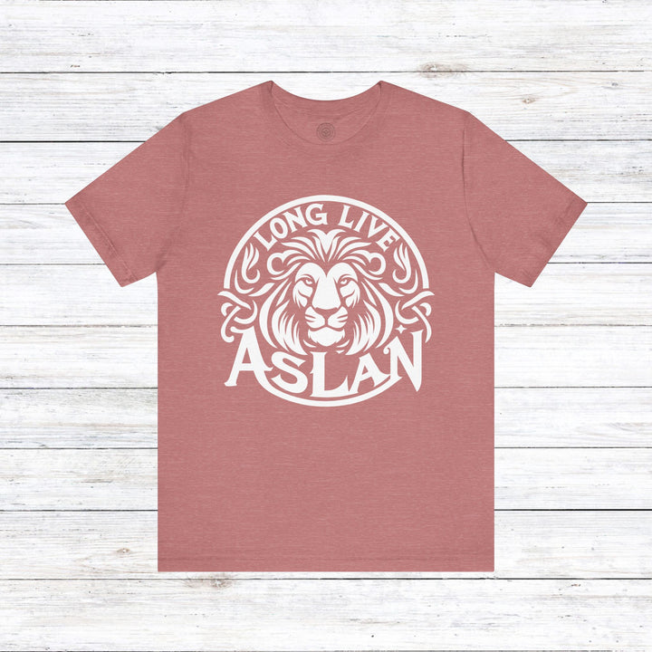 Long Live Aslan Unisex T-Shirt T-Shirt Heather Mauve S 