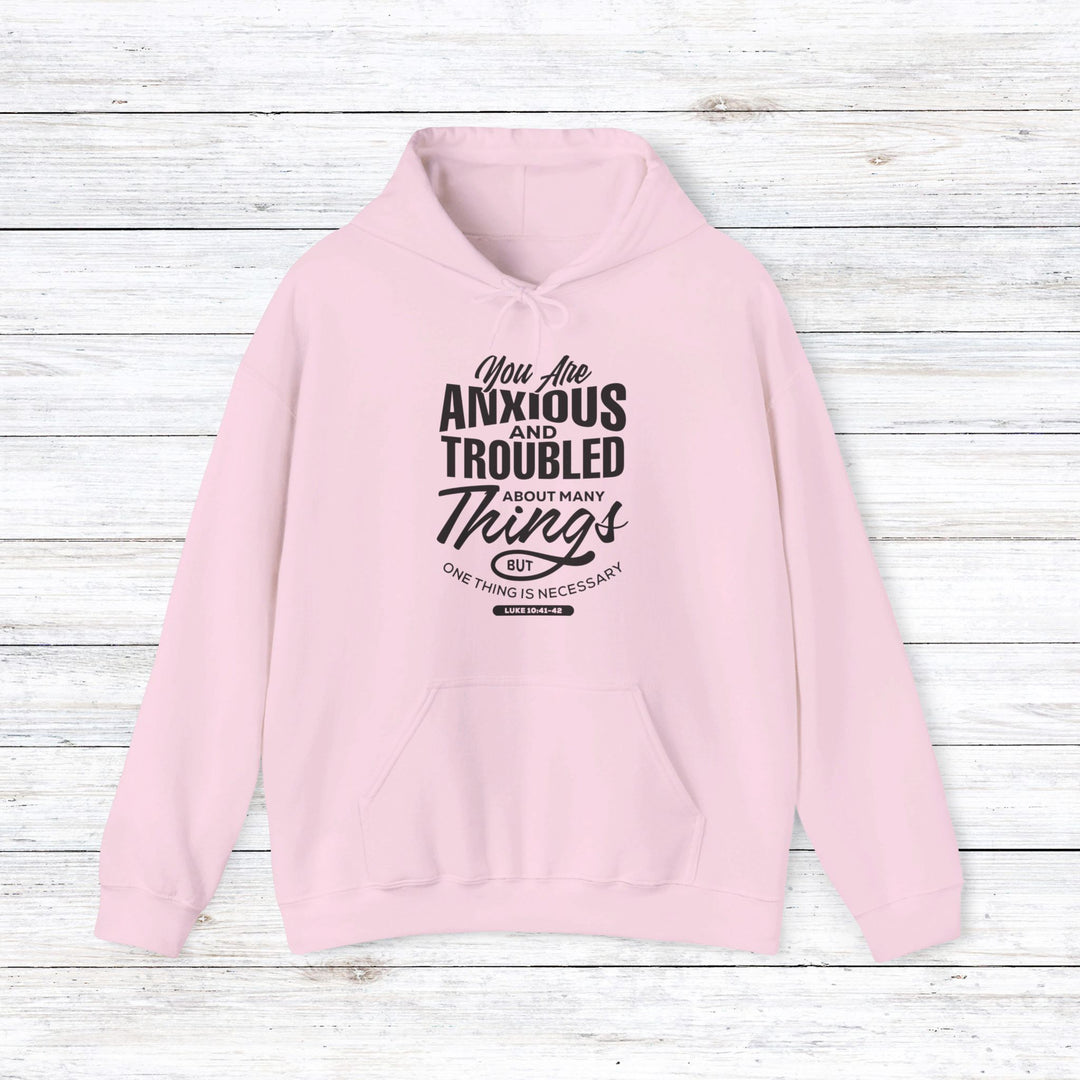 Anxious And Troubled Hoodie Hoodie Light Pink S 