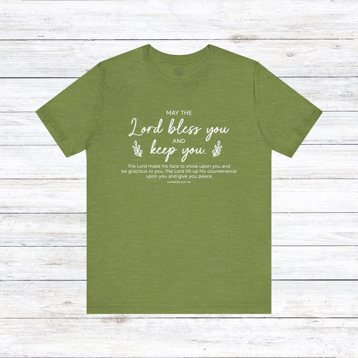 Bless and Keep You Unisex T-Shirt T-Shirt Heather Green S 