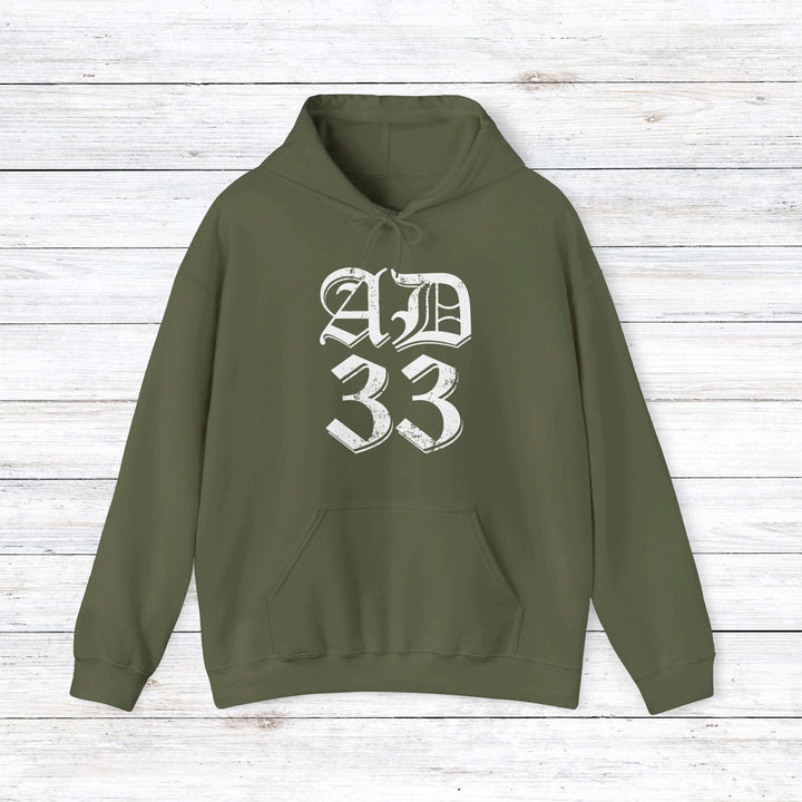 AD 33 Old English Hoodie Hoodie Military Green S 