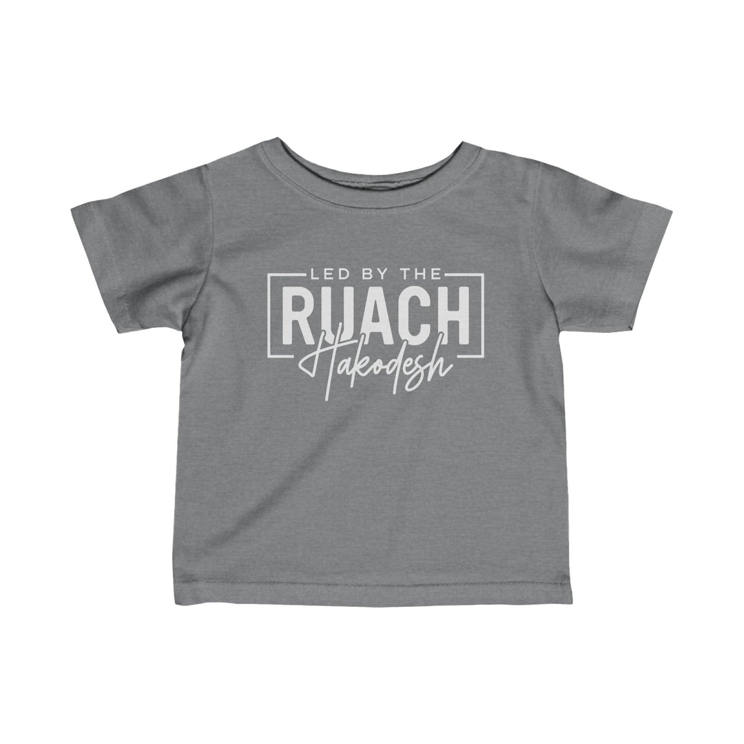 Led By The Ruach Hakodesh Baby Tee Kids clothes Granite Heather 6M 