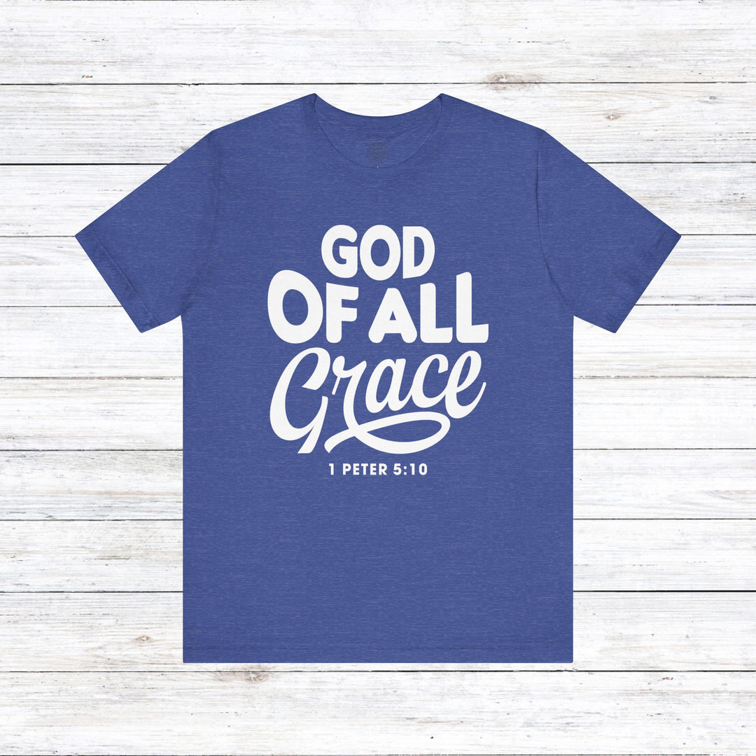 God of All Grace Unisex T-Shirt T-Shirt Heather True Royal S 