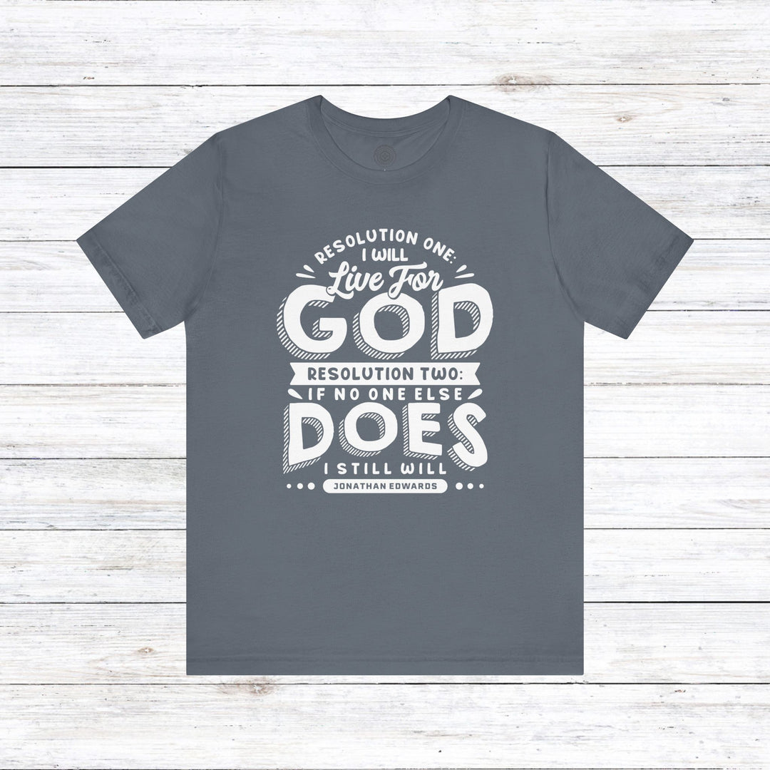 Live For God Unisex T-Shirt T-Shirt Steel Blue S 