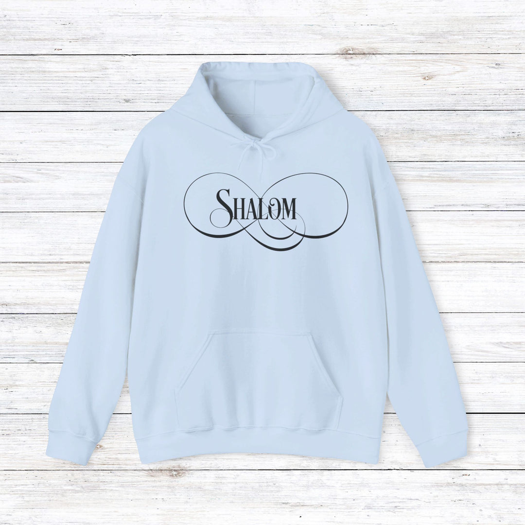 Shalom Script Hoodie Hoodie Light Blue S 