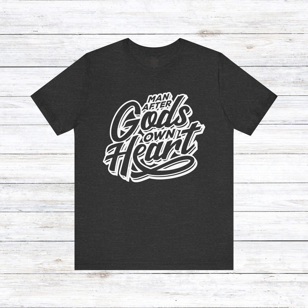 Man After God's Own Heart Unisex T-Shirt T-Shirt Dark Grey Heather S 