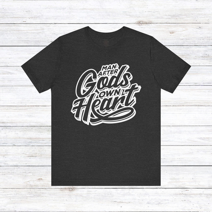 Man After God's Own Heart Unisex T-Shirt T-Shirt Dark Grey Heather S 