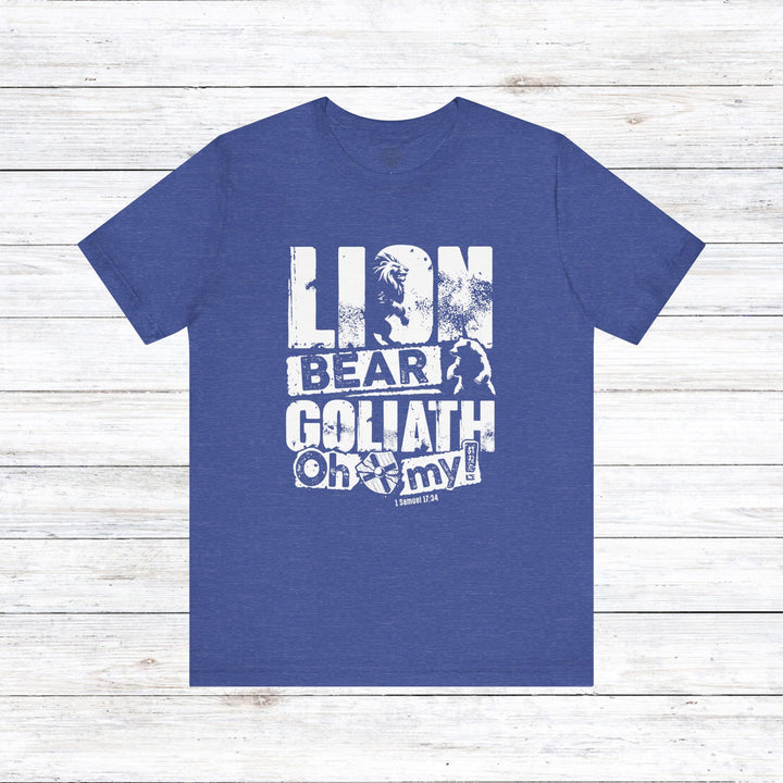 Lion, Bear, Goliath Unisex T-Shirt T-Shirt Heather True Royal S 