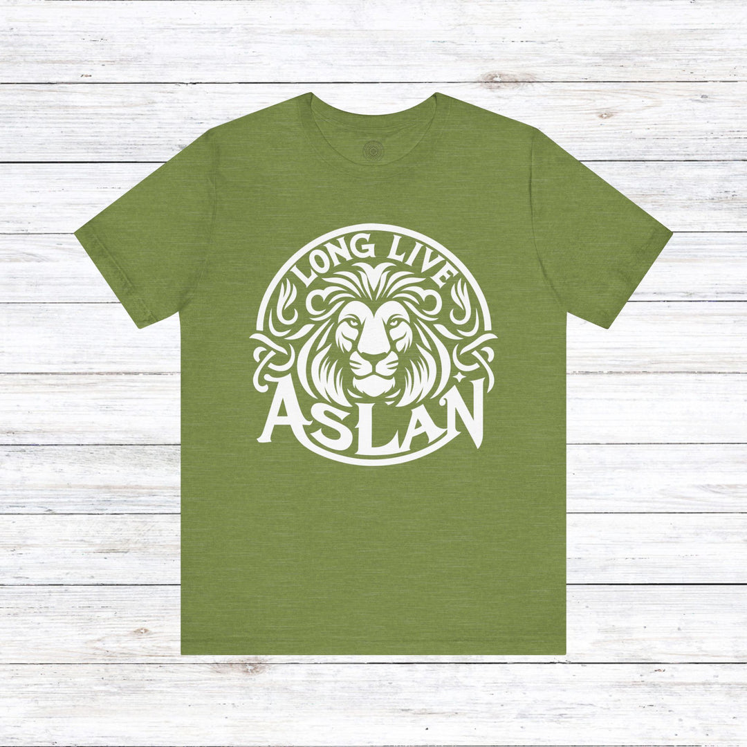 Long Live Aslan Unisex T-Shirt T-Shirt Heather Green S 