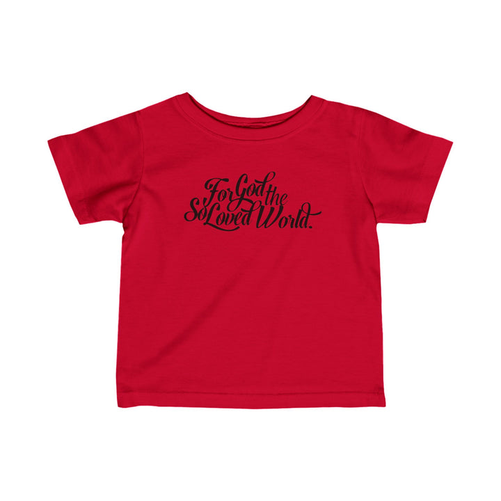 God So Loved Baby Tee Kids clothes Red 6M 