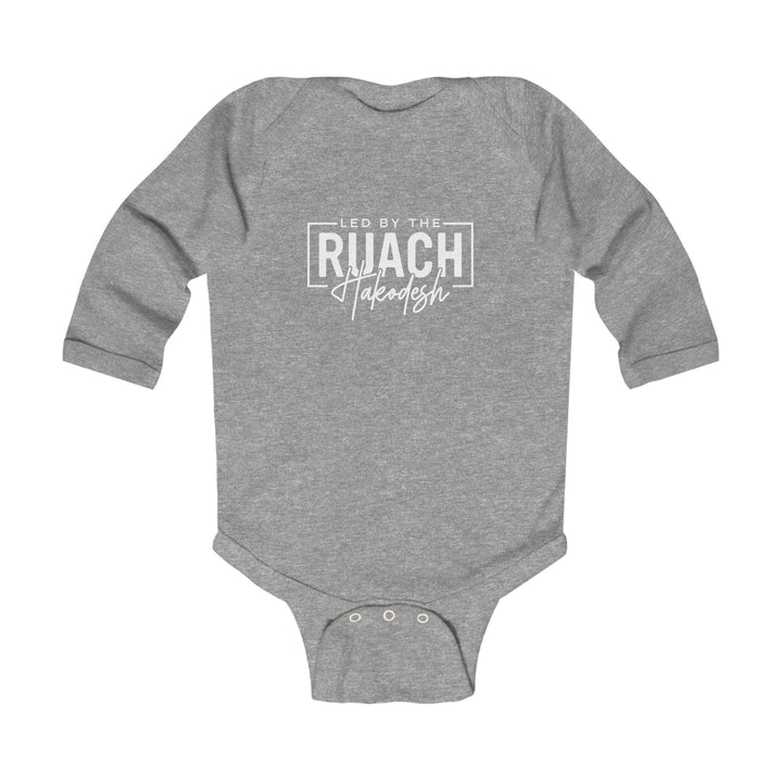 Led By Ruach Hakodesh Infant Long Sleeve Bodysuit Kids clothes Heather NB (0-3M) 