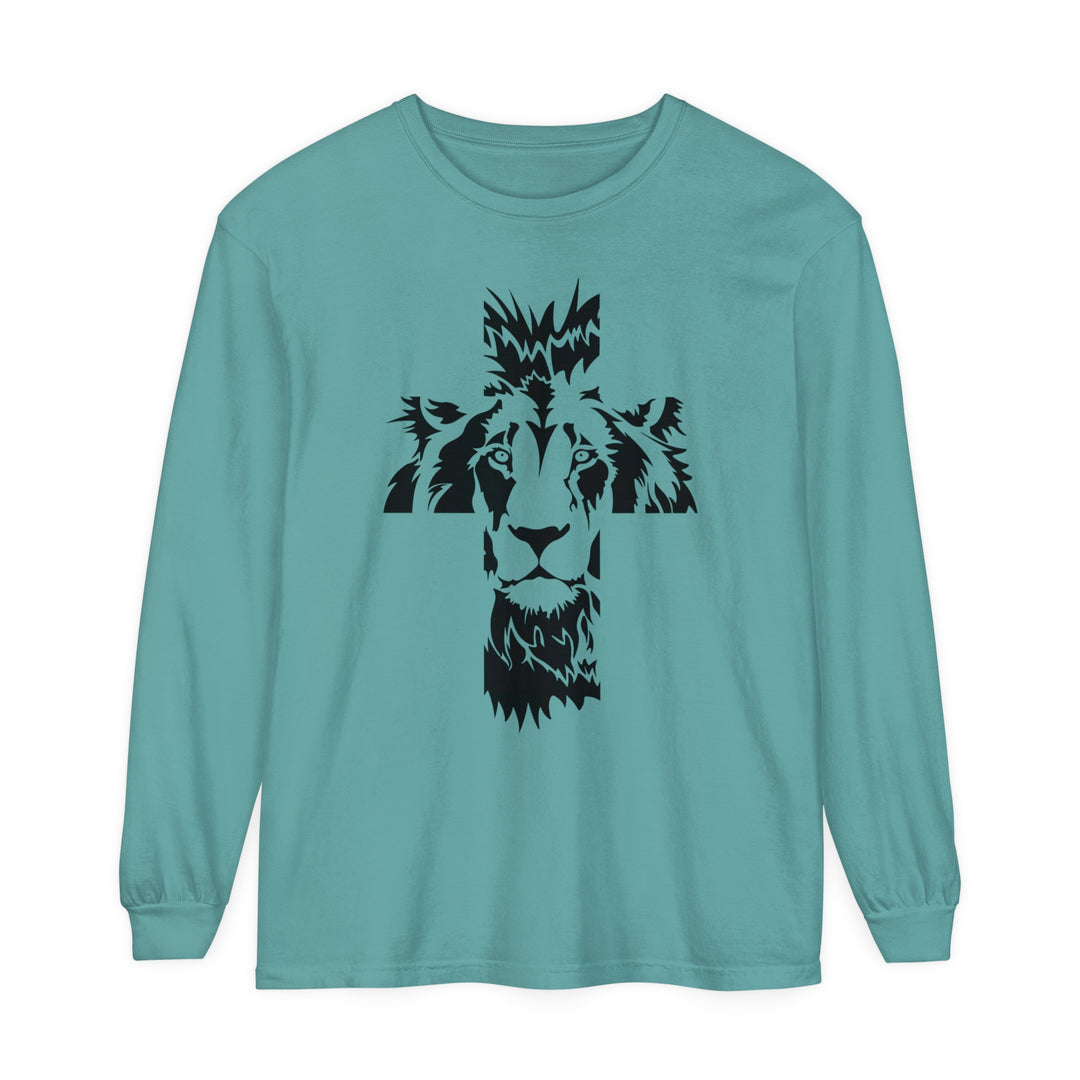 Aslan Cross Long Sleeve Shirt Long-sleeve Seafoam S 