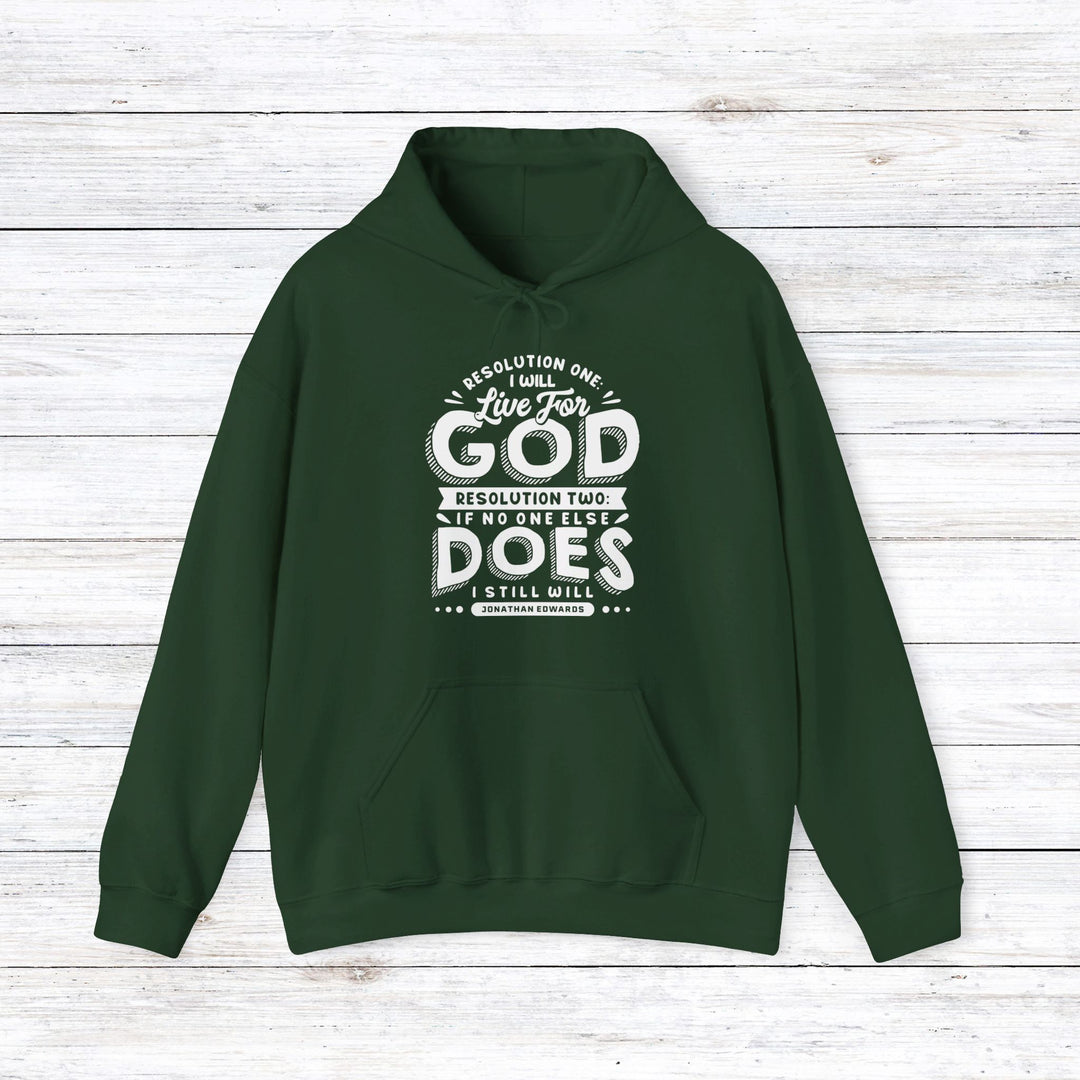 Live For God Hoodie Hoodie Forest Green S 