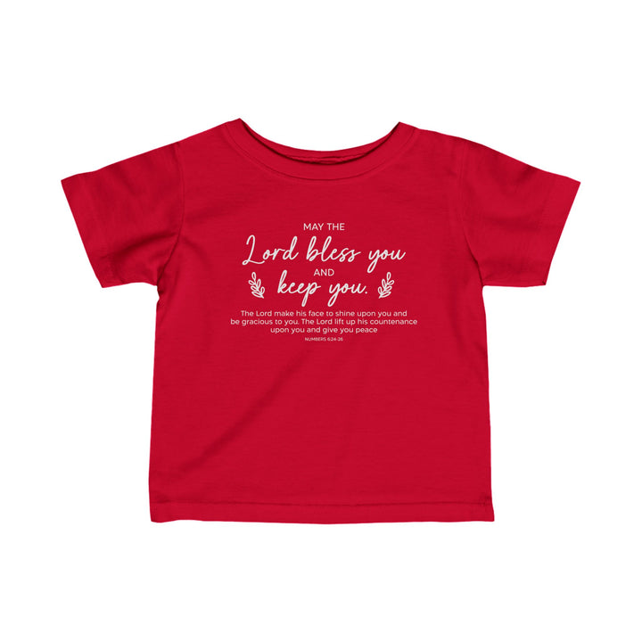 Bless And Keep You Baby  Tee Kids clothes Red 6M 