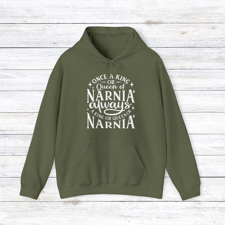 King or Queen of Narnia Hoodie Hoodie Military Green S 