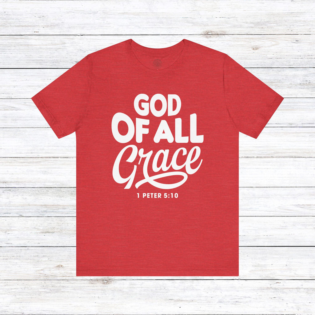 God of All Grace Unisex T-Shirt T-Shirt Heather Red S 