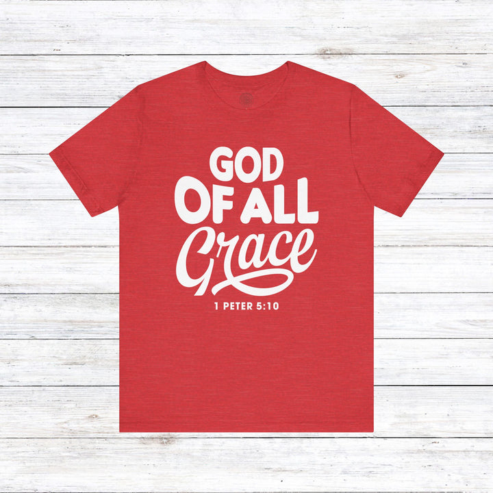 God of All Grace Unisex T-Shirt T-Shirt Heather Red S 