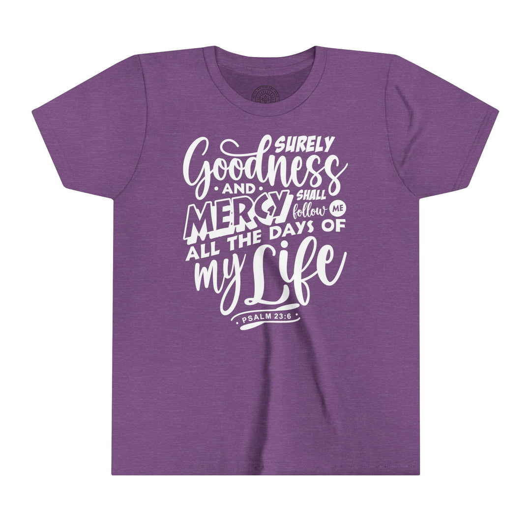 Goodness and Mercy Youth T-shirt Kids clothes Heather Team Purple S 