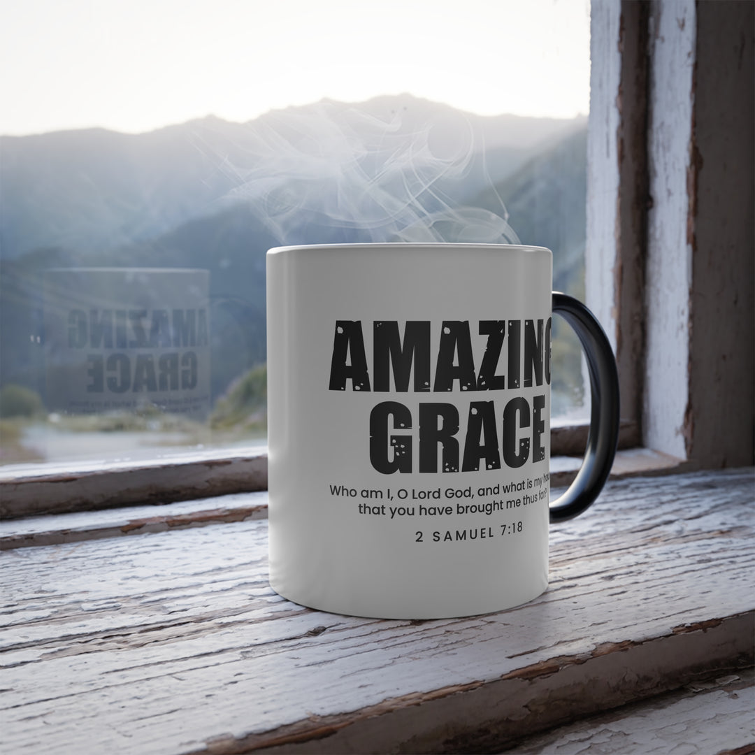 Christian Coffee Mug Amazing Grace Color Morphing Mug   