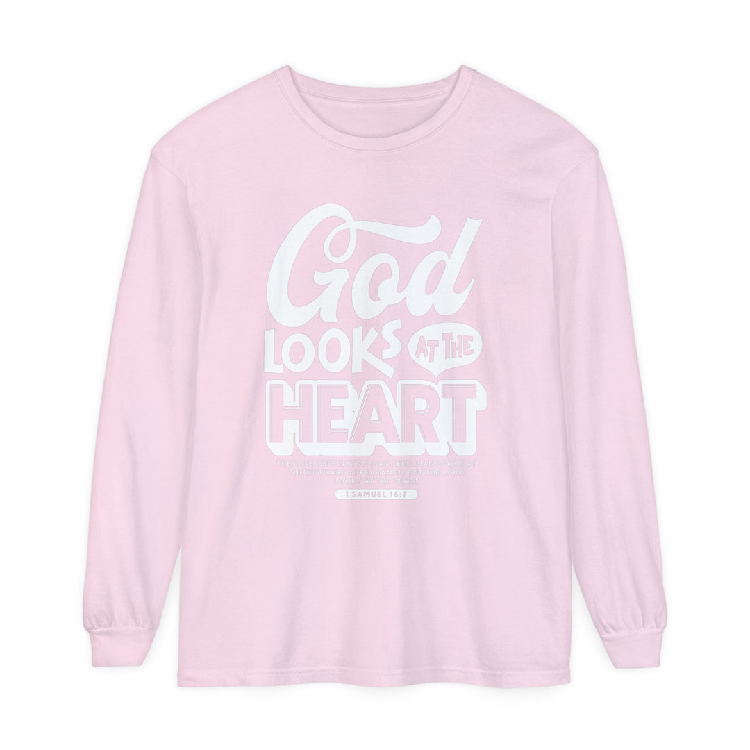 God Looks At The Heart Long Sleeve Shirt Long-sleeve Blossom S 