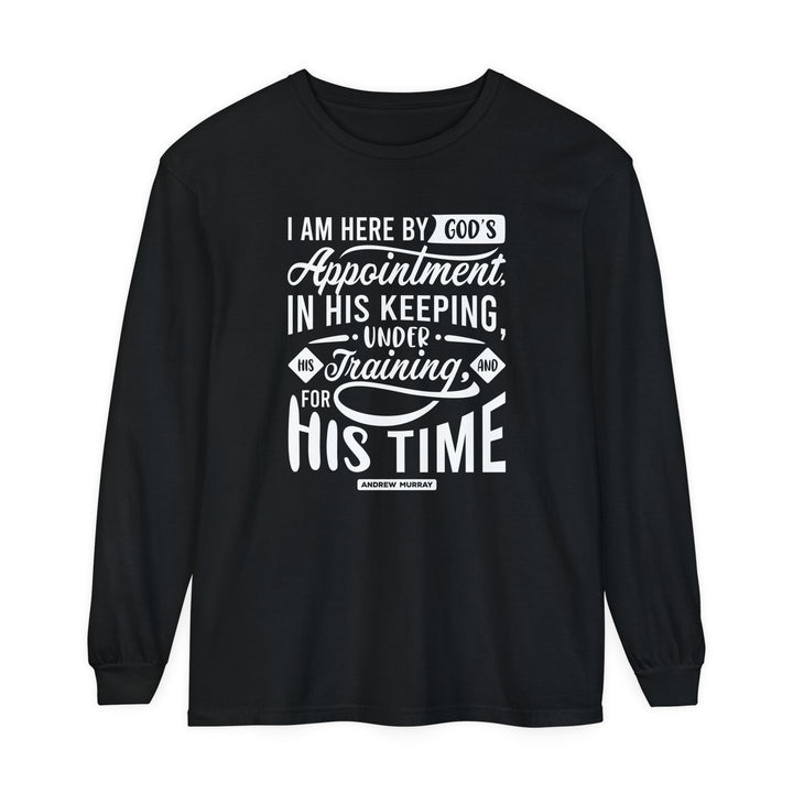 His Time Long Sleeve Shirt Long-sleeve Black S 