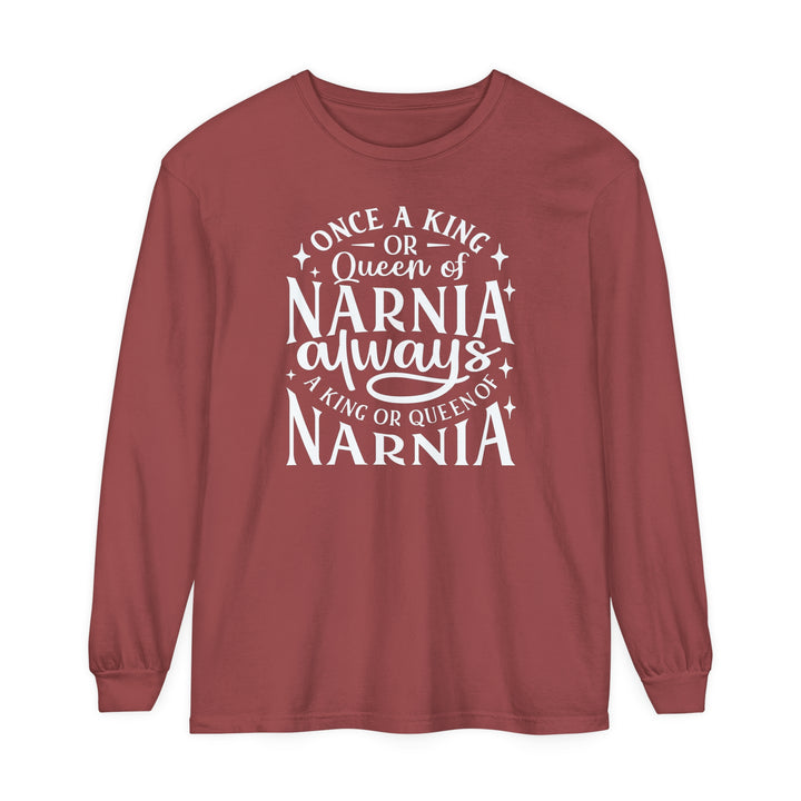 King or Queen Narnia Long Sleeve Shirt Long-sleeve Brick S 