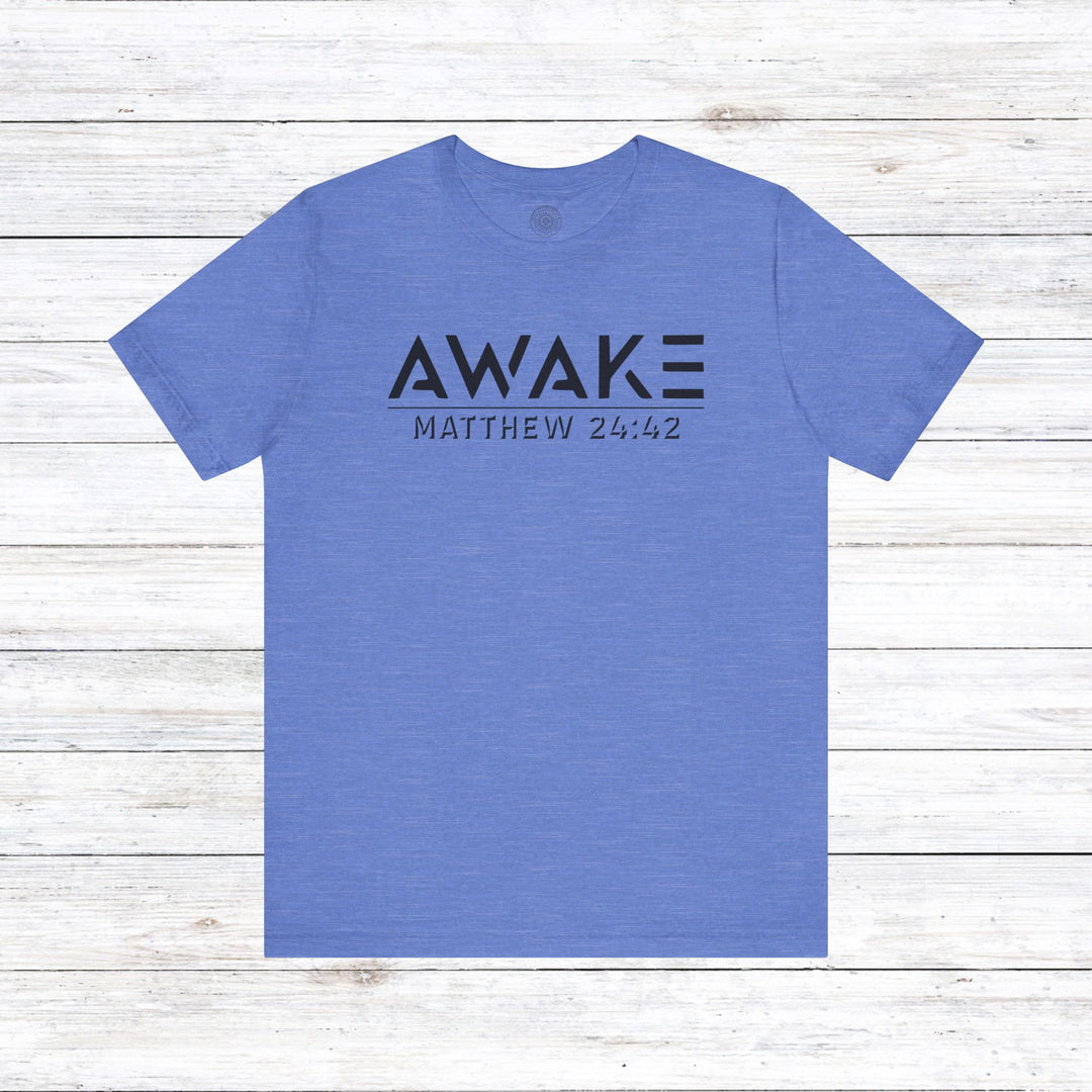 Awake Unisex T-Shirt T-Shirt Heather Columbia Blue S 