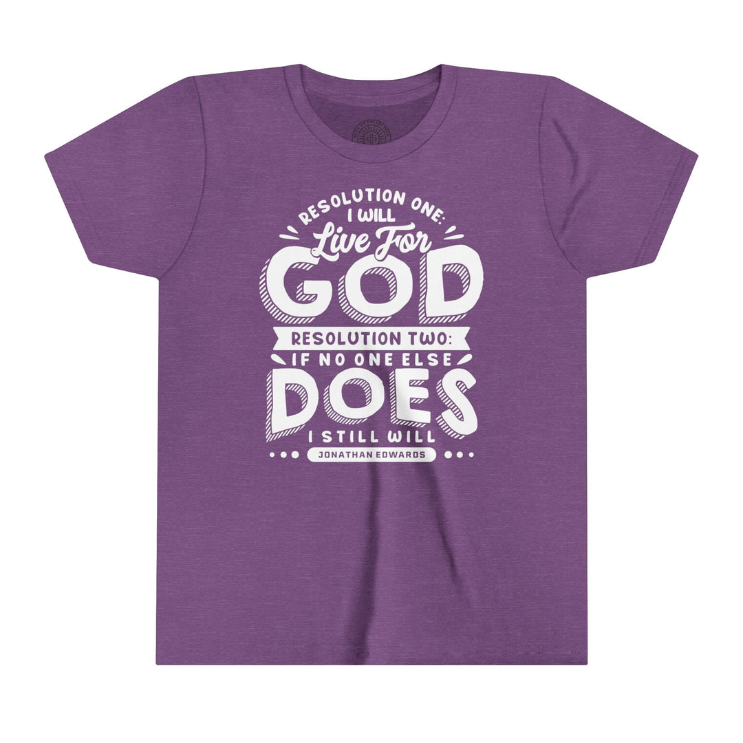 Live For God Youth T-shirt Kids clothes Heather Team Purple S 