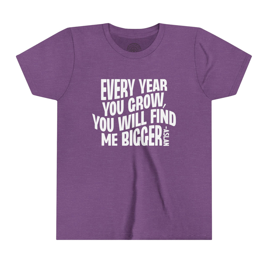 Every Year You Grow Youth T-shirt Kids clothes Heather Team Purple S 