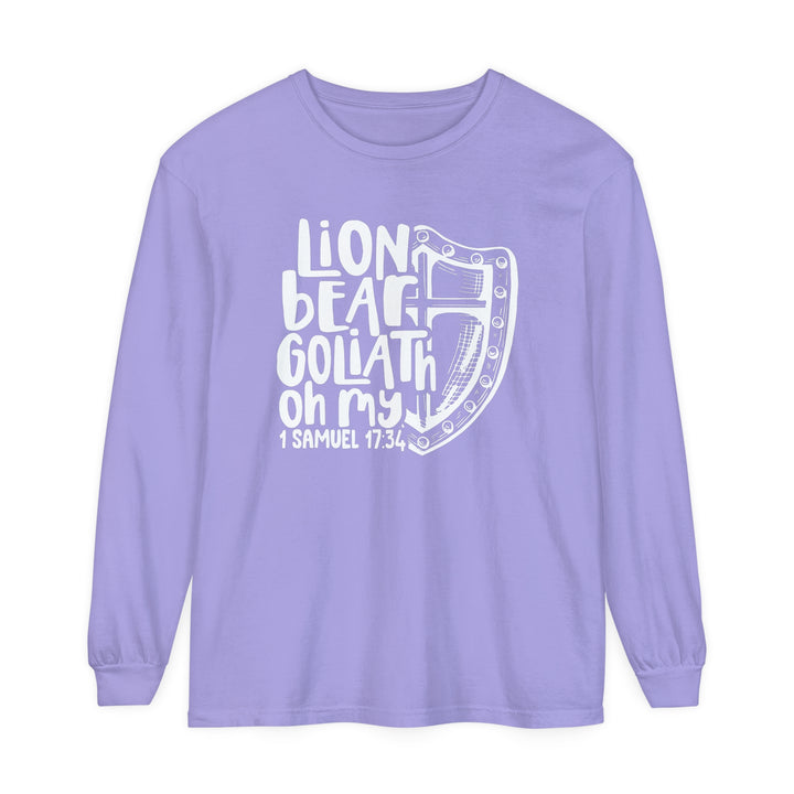 Lion Bear Goliath Oh My Long Sleeve Shirt Long-sleeve Violet S 