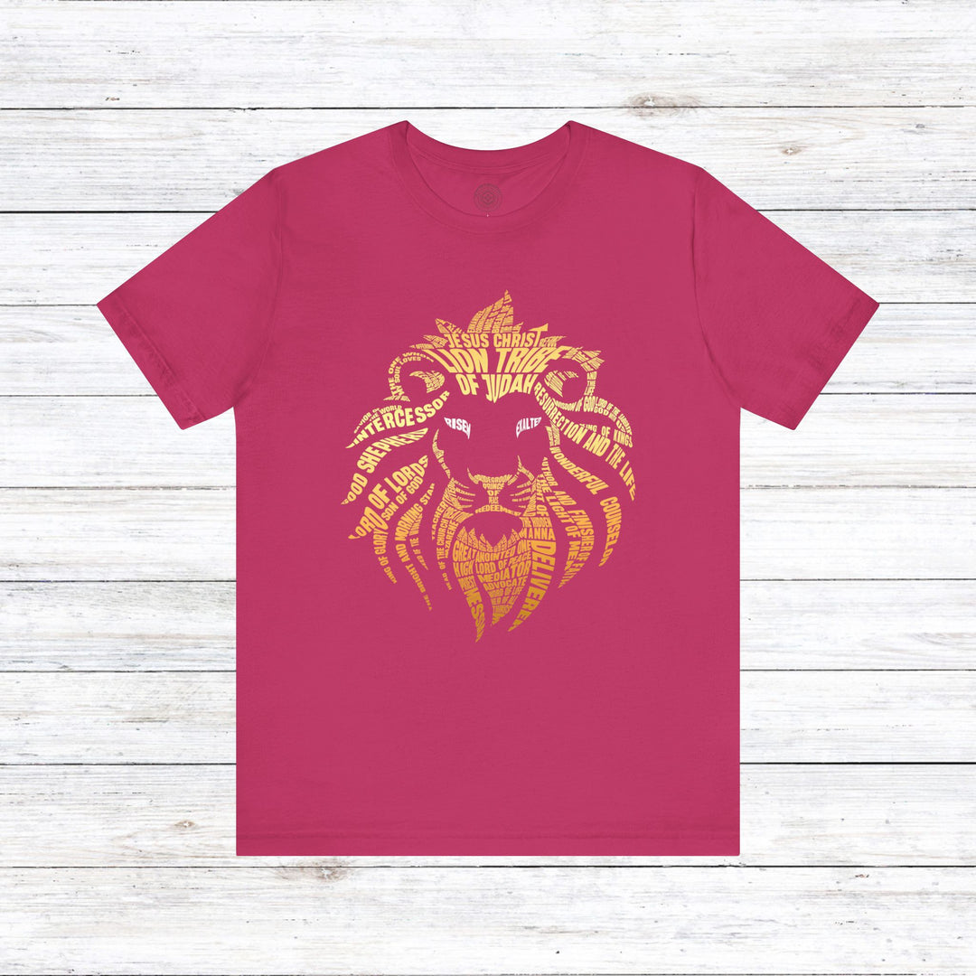 Lion Word Cloud Unisex T-Shirt T-Shirt Berry S 