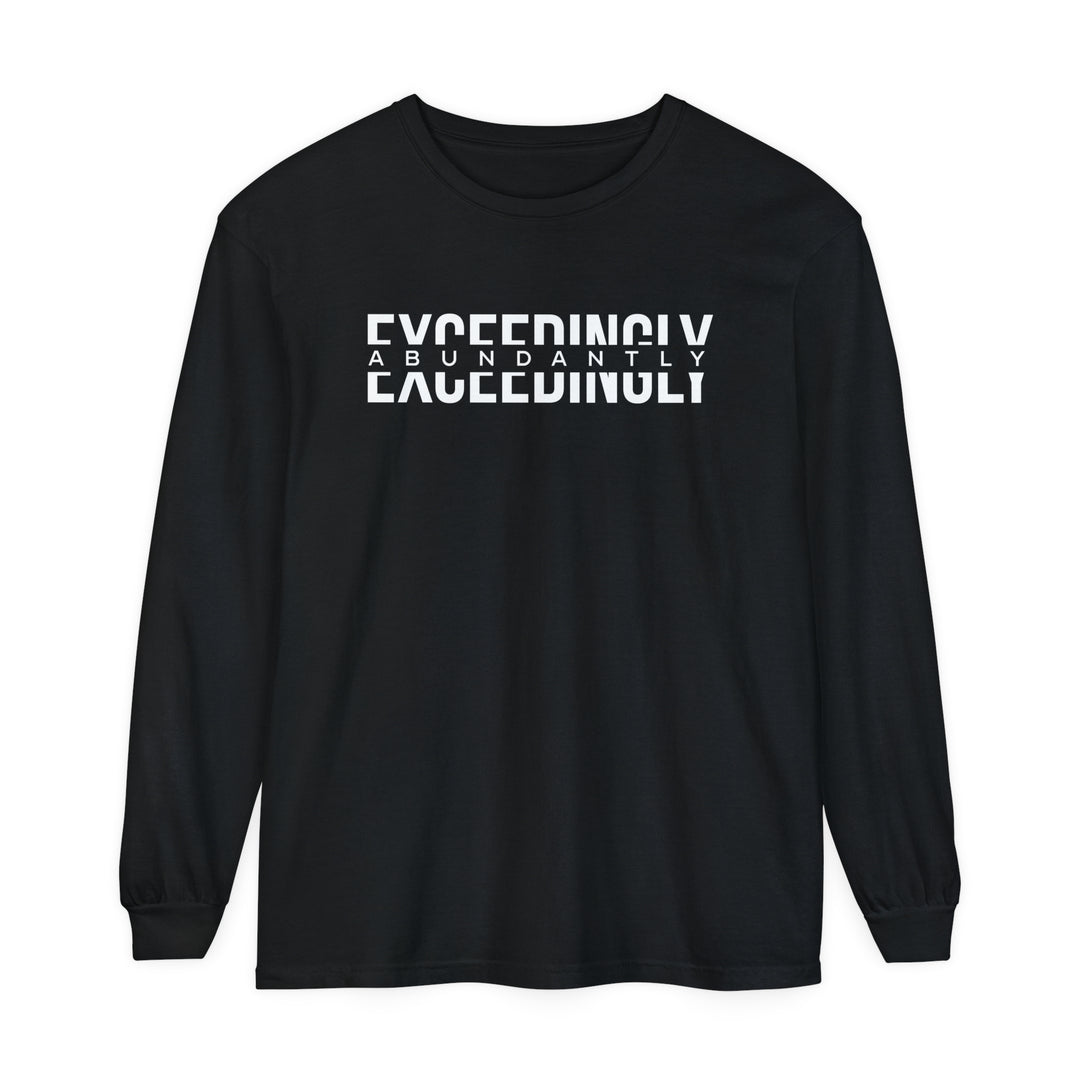 Exceedingly Abundantly Long Sleeve Shirt Long-sleeve Black S 