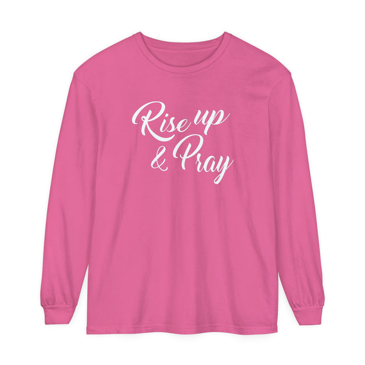 Rise Up and Pray Long Sleeve Shirt Long-sleeve Crunchberry S 