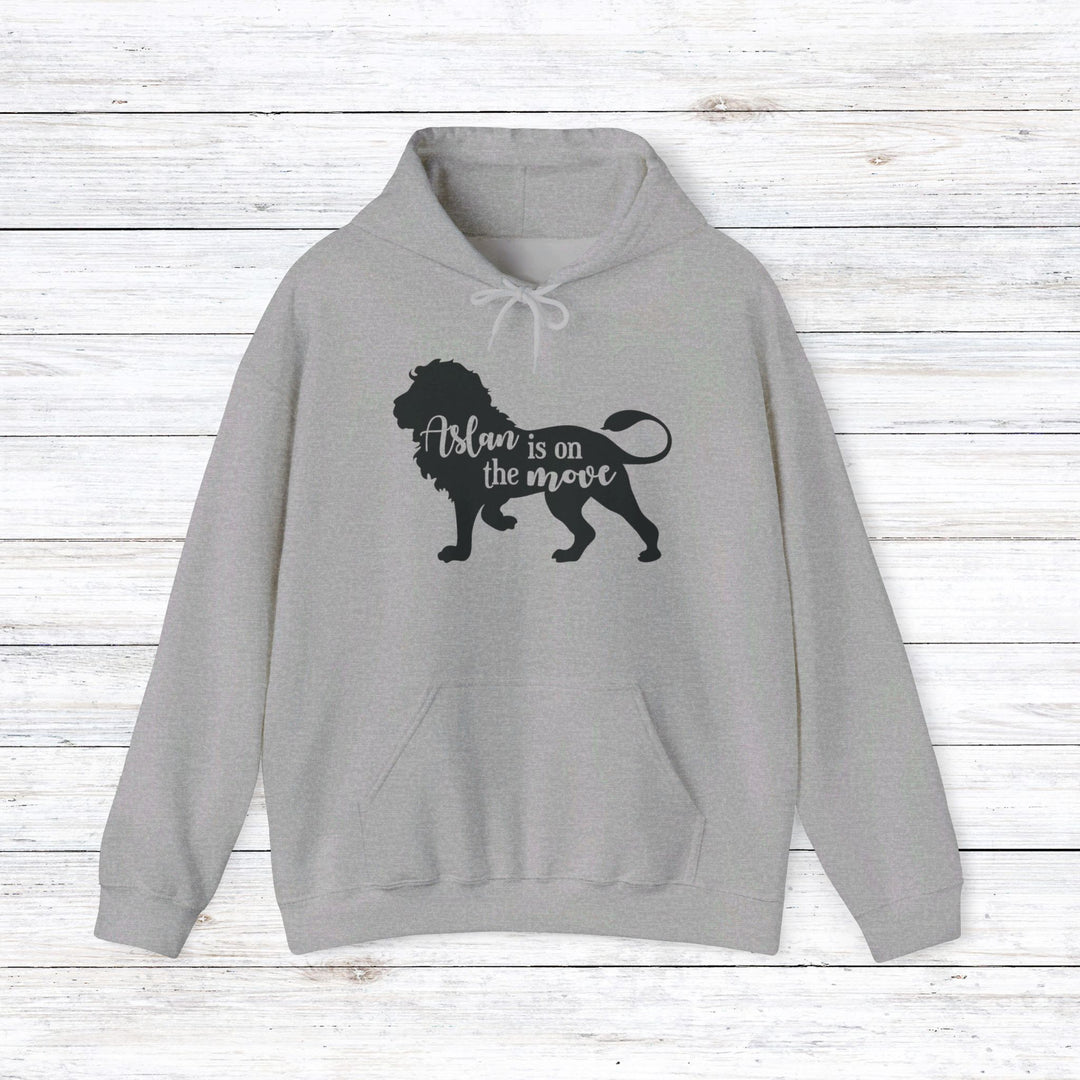 Aslan Is On The Move Hoodie Hoodie Sport Grey S 