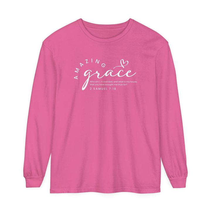 Amazing Grace Heart Long Sleeve Shirt Long-sleeve Crunchberry S 