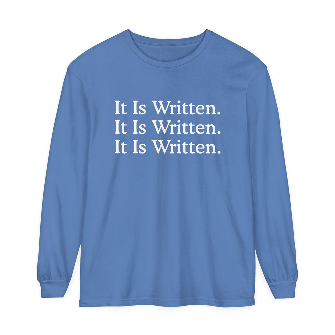 It Is Written Long Sleeve Shirt Long-sleeve Flo Blue S 