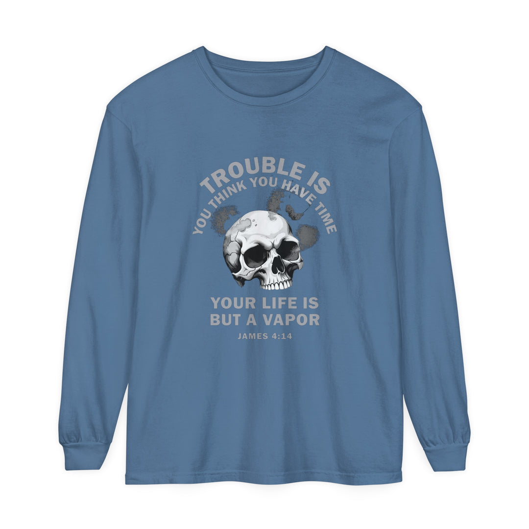 Life Is Vapor Long Sleeve Shirt Long-sleeve Blue Jean S 