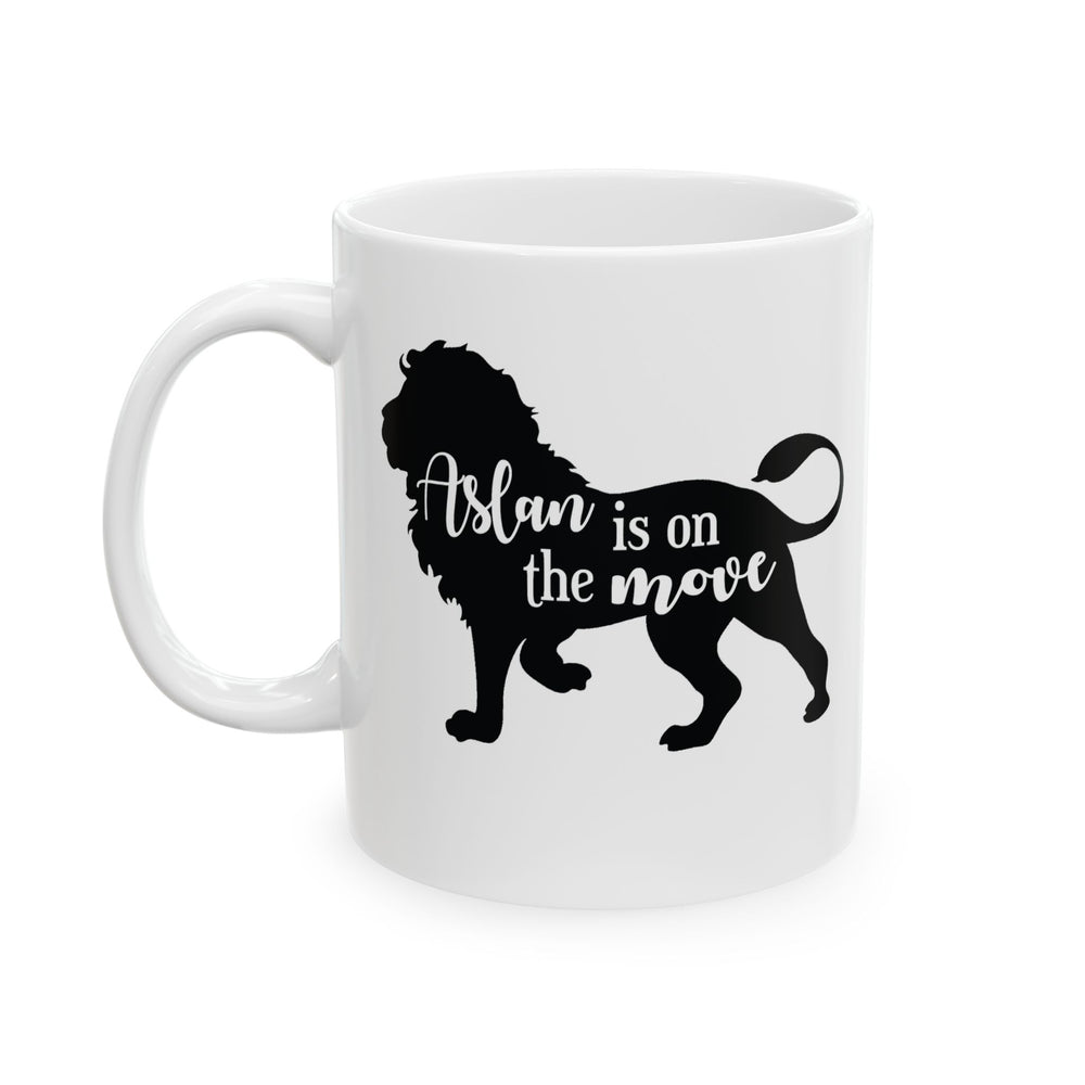 Christian Coffee Mug Aslan Is On The Move Ceramic Mug 11oz  