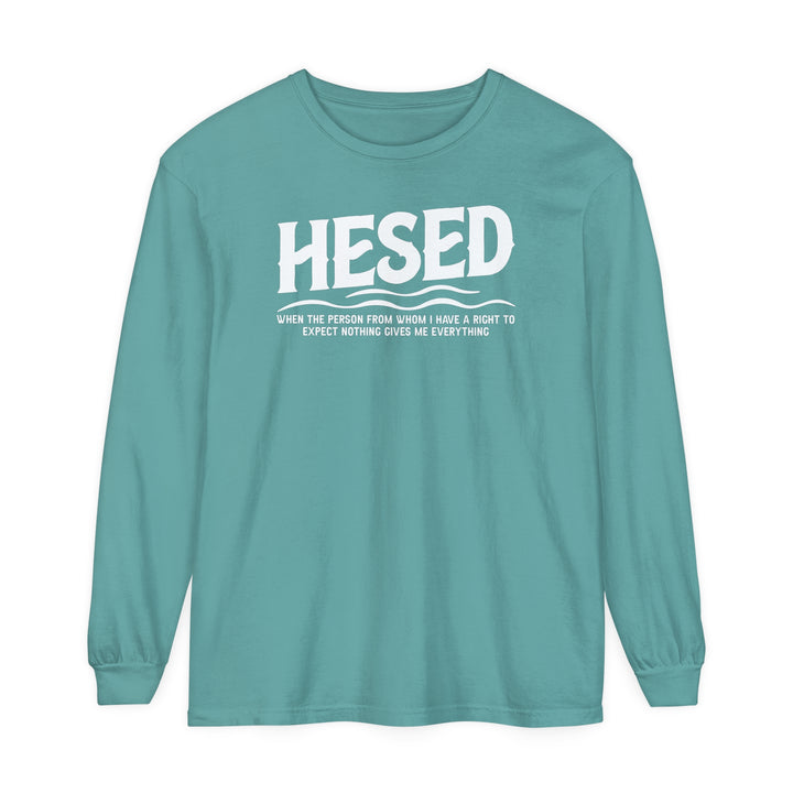 Hesed Everything Long Sleeve Shirt Long-sleeve Seafoam S 