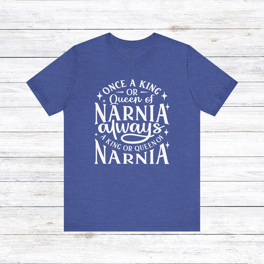 King or Queen of Narnia Unisex T-Shirt T-Shirt Heather True Royal S 