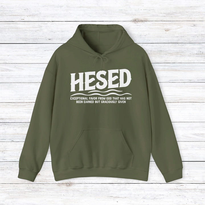 Hesed Exceptional Favor Hoodie Hoodie Military Green S 