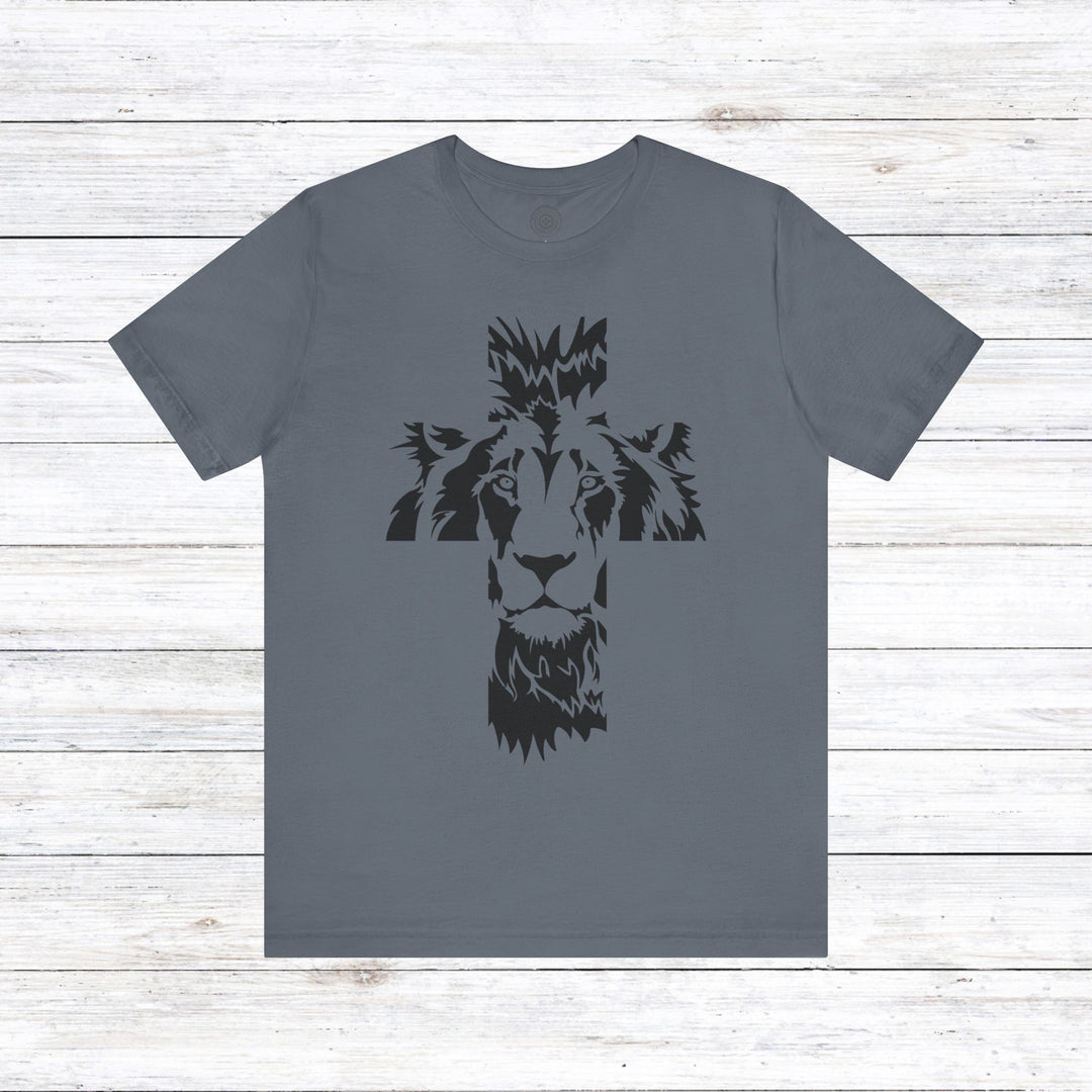 Aslan Cross Unisex T-Shirt T-Shirt Steel Blue S 