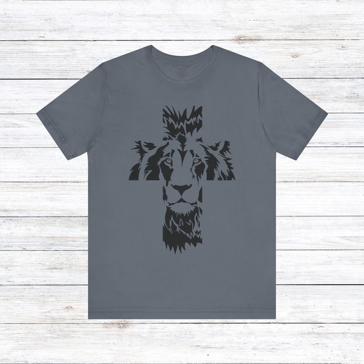 Aslan Cross Unisex T-Shirt T-Shirt Steel Blue S 