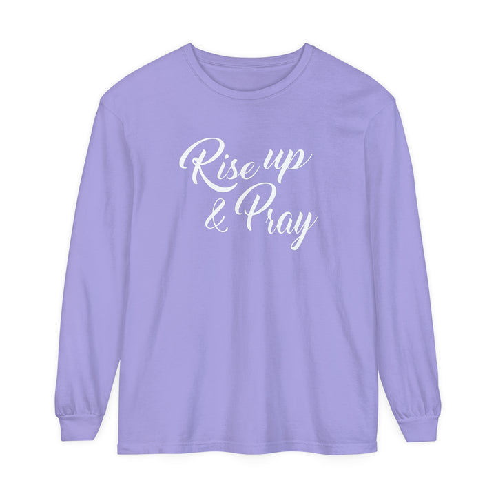 Rise Up and Pray Long Sleeve Shirt Long-sleeve Violet S 