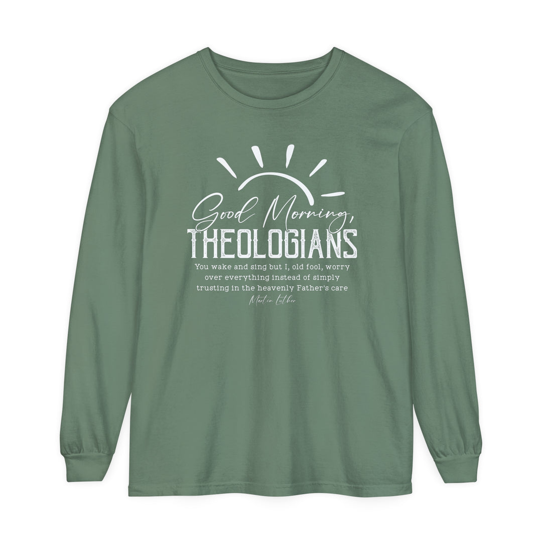 Good Morning Theologians Long Sleeve Shirt Long-sleeve Light Green S 