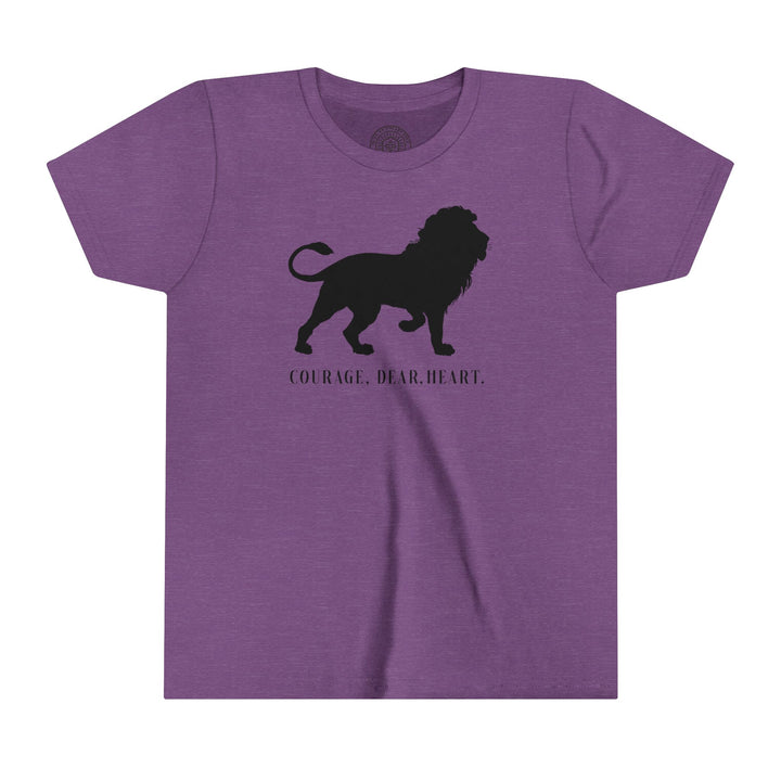 Courage Dear Heart Youth T-shirt Kids clothes Heather Team Purple S 