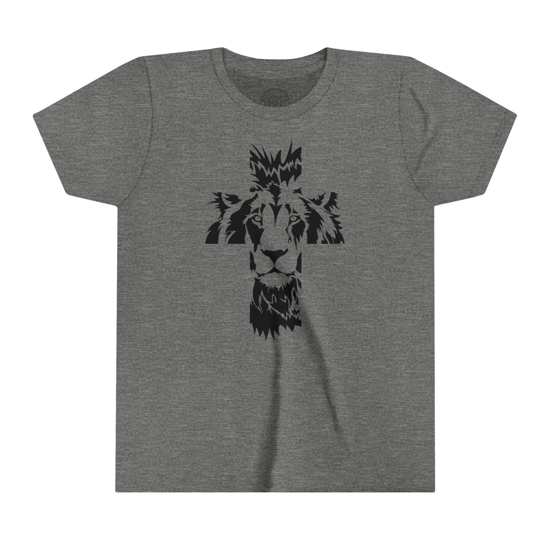 Aslan Cross Youth T-shirt Kids clothes Deep Heather S 